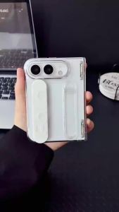 szhaiyu | For iPhone DuoFold 5G Case With Wristband Holder Tempered Glass Screen Protection Film Full-Cover Hinge Protection Cover
