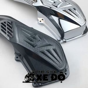 Ốp pô e Vario 160 cacbon và xi crom - phụ kiện đồ chơi ốp bầu lọc gió ốp carbon trang trí xe Vario 160