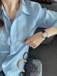 ลำลอง ผ้าฝ้าย ผ้าลินิน เสื้อ เสื้อแจ็คเก็ต ผู้หญิง ฤดูร้อน ป้องกันแสงแดดแบบบาง หลวม แขนยาว เสื้อท่อนบน Full Pure ผ้าฝ้าย ผ้าลินิน เสื้อเบลาส์