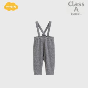 Aengbay | Baby Suspender Pants Belly Protection Thin Fall Trousers
