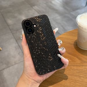 Ultra-Thin Luxury Snake Skin Pattern Leather Phone Case for Apple iPhone 12 Protective Cover Half Body Slimming Elegant