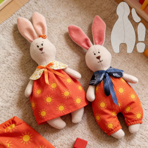 YOMDID 4pcs Bunny Sewing Templates DIY Rabbit-Shaped Quilting Templates Durable Transparent PET Templates Patchwork Tools