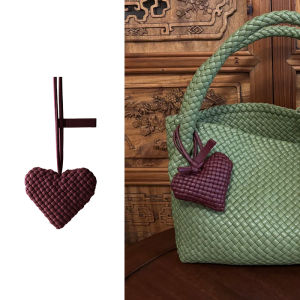 JINGQIAN | High-End Handcrafted Leather Heart Bag Charm