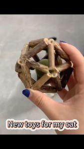 Silvervine Catnip Ball / Mint Ball Cat Toy | Cat Teaser Self-Play Chew Toy for Cats | Relieves Boredom Promotes Digestion and Dental Health | Cat Snacks & Treats | Kucing Mainan Bola 木天蓼薄荷球 LELE CAT SUPPLIES