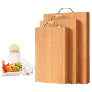 Food Grade Bamboo Antibacterial Kitchen Cutting Board Whole Piece Cooking Utensil Chinese Style Long Rectangle Shape Chopping Board