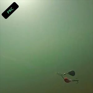 PKC Umpan Mancing Rotating Metal VIB 8g Gewang 3D Eyes Spinner Balancer Bionic Ikan Fishing Bait Sinking Jig Metal Spoon