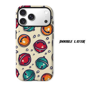 BILIBILI | Cartoon Christmas Bell Phone Case for iPhone 18 17 16 15 14 13 12 11 Air Pro Max Plus Double-layer Cover