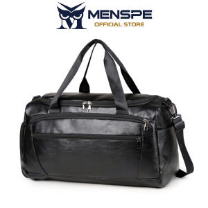 MENSPE กระเป๋ากีฬากลางแจ้งเก็บสัมภาระแห้งและเปียกกระเป๋าออกกำลังกายกระเป๋าหนัง PU เดินทางสายกระเป๋ายิมแบบพกพาแฟชั่นกระเป๋าออกกำลังกายเล่นโยคะว่ายน้ำ