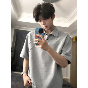 Collar Short Sleeve Boxy Style Stylish Polo Shirt