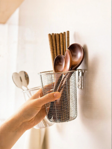 MODERN SWEETHOME | Stainless Steel Waterproof Mold-proof Wall-mounted Chopstick Holder