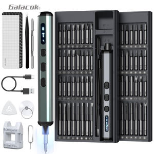 Precision Electric Screwdriver Set 68 in 1 Cordless 64 S2 Precision Drill Bits 5 Torque Settings LED Hand Repair Tool Kit