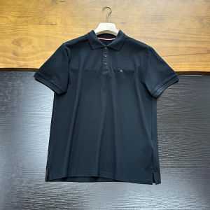 เสื้อโปโลคอตตอนระบายอากาศได้ดีสำหรับผู้ชาย แขนสั้น ทรงหลวม สไตล์ธุรกิจ ระบายอากาศได้ดี ผ้าฝ้ายบุกลูกไม้