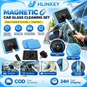 Hlinkey kép mag-netic carwindshield Cleaner mặt kép xe nước rửa kính streak-miễn phí tự động kính Bộ vệ sinh chuyến đi đường bộ thời tiết mưa