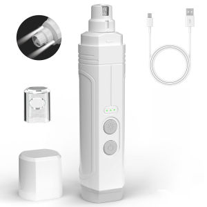 Electric Pet Nail Clippers USB Rechargeable Quiet With Lights Cat Paws Nail Grooming Trimmer Tools for Cats Dogs Paw Grinder