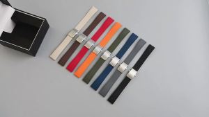 Cut to Size Fluoro Rubber Watch Strap 18/19/20/21/22/23/24mm FKM Quick Release Replace Band for Breitling for Omega for Tudor