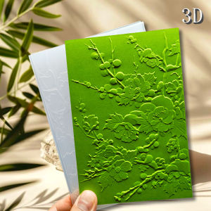 Snowy Plum Blossom Landscape 3D Embossed Folder for DIY Art Crafts Scrapbook Embossed Paper Card Making Newly Launched in 2025
