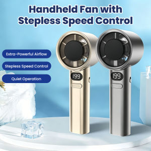 New Portable Handheld Fan USB Rechargeable 120 Wind Speeds Mini Bladeless High-Speed Cooling Camping Electric Fan Personal Use