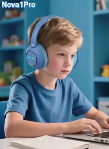 Tai Nghe Bluetooth Không Dây Dành Cho Trẻ Em Có Mic Khử Tiếng Ồn Chủ Động Tai Nghe Âm Lượng An Toàn Có Thể Gập Lại Dành Cho Thanh Thiếu Niên Chơi Game Âm Thanh Di Động