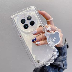 ยอดนิยม เคส Phone Case Realme 12 Pro+ Realme12 12+ 12 Pro+ C51s Plus 5G Ins แฟชั่นที่สร้างสรรค์ เคสโทรศัพท์ รูปการ์ตูนกันตกเคสนิ่มน่ารักกำไลข้อมือลูกปัด Cover 2024