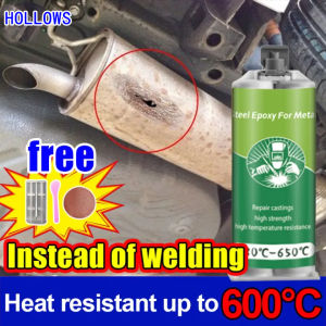 Super Strong Welding Adhesive 100g Hest resistant up to 650℃ besi paling kuat tahan panas Super strong metal glue Gam besi paling kuat Quick drying in 5 minutes corrosion resistance durable and strong Epoxy glue Metal welding glue