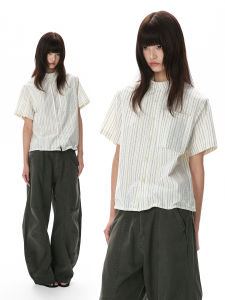 VATTY | Áo Sơ Mi Tay Ngắn Form Regular Chất Linen Pha Dây Đẹp Retro