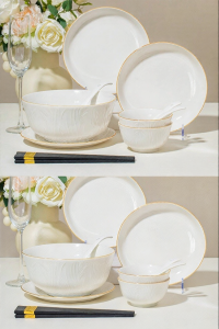 JINGDITAOCI | High-Grade Ceramic Tableware Set
