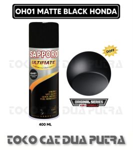 Cat Semprot Sapporo Ultimate 400ml OH01 Matte Black Honda