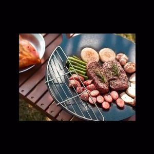 [COZZY]Kuali Grill BBQ/Premium BBQ Grill Pan 30cm Non-Stick Korean Cast Iron Camping Barbecue Pan Outdoor Multi-usage Wok Pan Kuali/烤盘