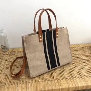 Baggie (Ready Stock) Women Canvas Bag Tote Niche Style Large Capacity Crossbody Shoulder Hand Bag Office Casual Travel