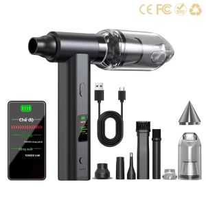 Quạt Mini Turbo Có Màn Hình LED 120000 Vòng/phút Không Chổi Than Máy Thổi Bụi Cầm Tay Làm Sạch Bụi Khô Dùng Cho Nhà Cửa Và DIY