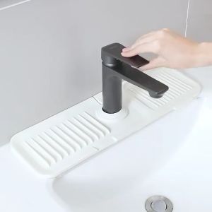 Kitchen Sink Splash Guard Silicone Faucet Splash Water Catcher Silicone Faucet Handle Drip Catcher Tray Sinks Dry