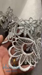 Embroidery Lace Round Table Cover Flower Elegant Oilcloth Washable Oilcloth Tablecloth Modern Industrial Style 150 x 220 cm B-471-1