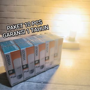 PAKET 10 PCS VOSCO LAMPU LED STICK 9W 9 WATT CAHAYA WARM WHITE 3000K ( KEKUNINGAN ) SNI GARANSI 1 TAHUN BAGUS KUALITAS TERJAMIN