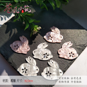 Original Design Acetate Rabbit 1 Pair Price Handmade DIY Acetate Imitation Shell Rabbit Hollow Double Hole Multi-use Accessories