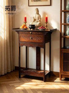TUOJUE | Buddha Statue Offering Table Wood