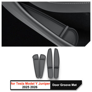 for Tesla Model Y Juniper 2026 Front Door Groove Mat Storage Organizer Tray Rear Cup Holder Protector Cushion Anti-slip Pad 2025
