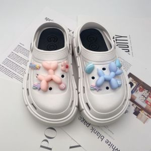 Crocs Charms Shoes DIY Accessories 3D Balloon Dog Violence Bear Detachable Shoes Buckle for Crocs
