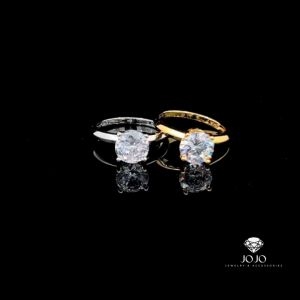 N487 Nhẫn nữ đính 1 viên đá chủ đơn giản tinh tế không kém phần sang trọng JOJO