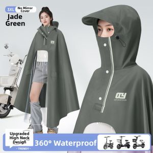 MENGSHUIYU | High Collar Waterproof Full-body Electric Bicycle Raincoat