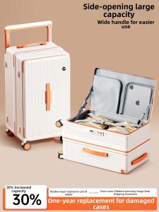 MINGJUEGONGZI | Spacious Side-Opening Durable 30 Combination Lock Travel Luggage 28 Inches