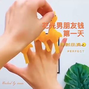 B.F. Funny Turkey Creative Chicken Elastic Flying Finger Birds Sticky Vent Decompression Kids Toys Ejection Chick