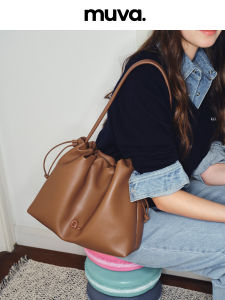 Single-Shoulder Wrinkle Large Capacity Bag