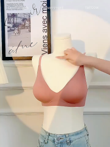 เสื้อใน เจลลี่บรา ไร้ขอบ ไร้โครง ผ้านิ่มใส่สบาย ทรงสวยดูดี ชุดชั้นในผู้หญิงดันทรง ยืดหยุ่น ญี่ปุ่น เซ็กซี่ ขนาดM-2XL