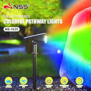 NSS Solar LED Colorful Underground Lamp: Yard Garden Path Decor & Outdoor Deck Lighting