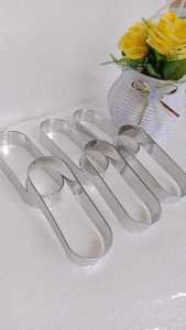 Ring Cutter Oval/Ring Roti lonjong Stainlees/Ring Hotdog/Ring burger motif oval Bahan Stainless 1lusin 12pcs