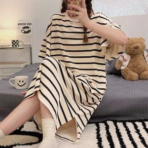 2023 New Pure Cotton Pregnant Women Cartoon Student Nightdress