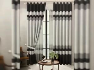 GORDEN JENDELA PINTU KOMBINASI COKLAT CREAM BAHAN BLACKOUT IMPORT GRADE A MEWAH ELEGAN DAN TEBAL