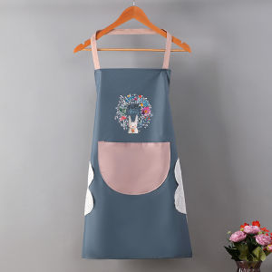 Waterproof Oil-resistant Sleeveless Cartoon Cute Kitchen Apron Household Cleaning Waistcoat Couples Workwear Female Model