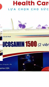 Bổ khớp Glucosamin 1500 (2 viên) của US Pharma USA hộp 50 viên nang mềm hỗ trợ sức khỏe khớp.giảm quá trình thoái hóa khớp.
