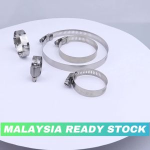 Malaysia Ready Stock 1PC A2 Grade 304 Stainless Steel Hose Clamp Adjustable Pipe Clip Fastener Full Specifications